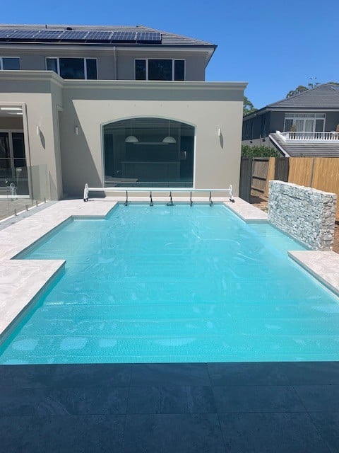 Pool Cover with Pool Cover Roller